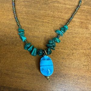 Scarab beetle Egyptian necklace